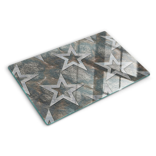 Deska kuchenna szklana Gwiazdy na tle tekstury
