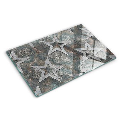 Deska kuchenna szklana Gwiazdy na tle tekstury