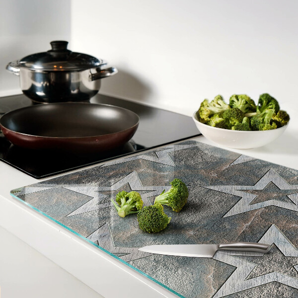 Deska kuchenna szklana Gwiazdy na tle tekstury