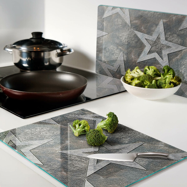 Deska kuchenna szklana Gwiazdy na tle tekstury