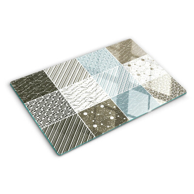 Snijplanken van glas Geometrische patronen en lijnen