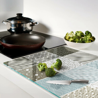 Snijplanken van glas Geometrische patronen en lijnen