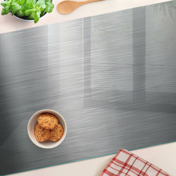 Szklana deska do krojenia Metaliczny efekt szczotkowanej stali