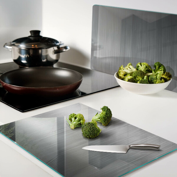 Szklana deska do krojenia Metaliczny efekt szczotkowanej stali