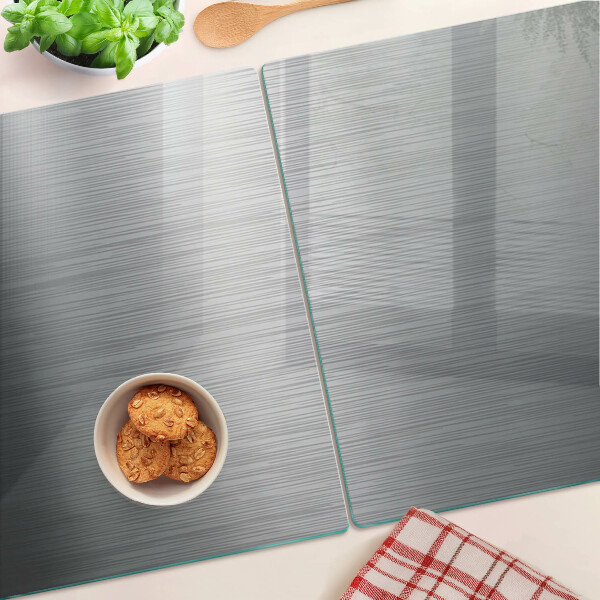 Szklana deska do krojenia Metaliczny efekt szczotkowanej stali