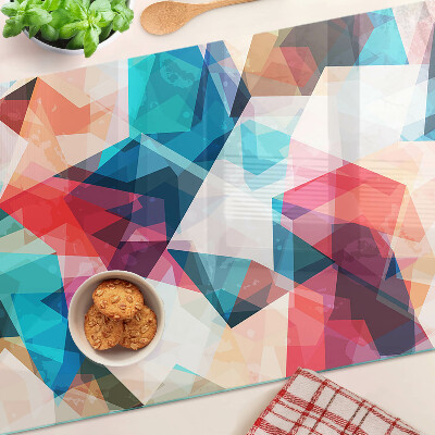 Szklana deska kuchenna Abstrakcyjne geometrie w pastelowych kolorach