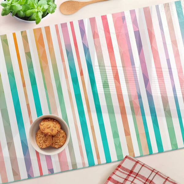 Deska kuchenna szklana Kolorowe paski w odcieniach tęczy