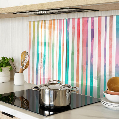 Snijplanken van glas Kleurrijke strepen in regenboogkleuren