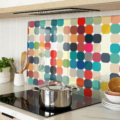 Glazen snijplanken Gekleurde cirkels in een raster