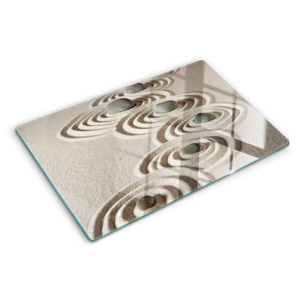 Szklana deska kuchenna Wzory faliste w piasku