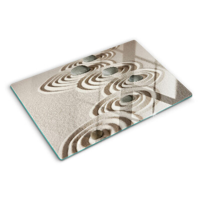 Szklana deska kuchenna Wzory faliste w piasku