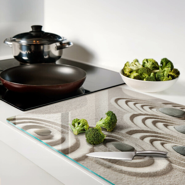 Szklana deska kuchenna Wzory faliste w piasku