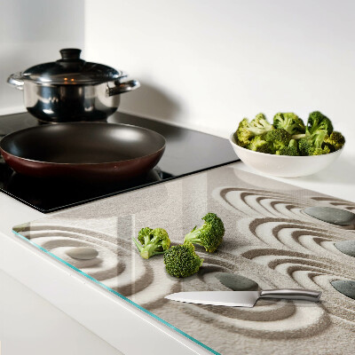 Szklana deska kuchenna Wzory faliste w piasku