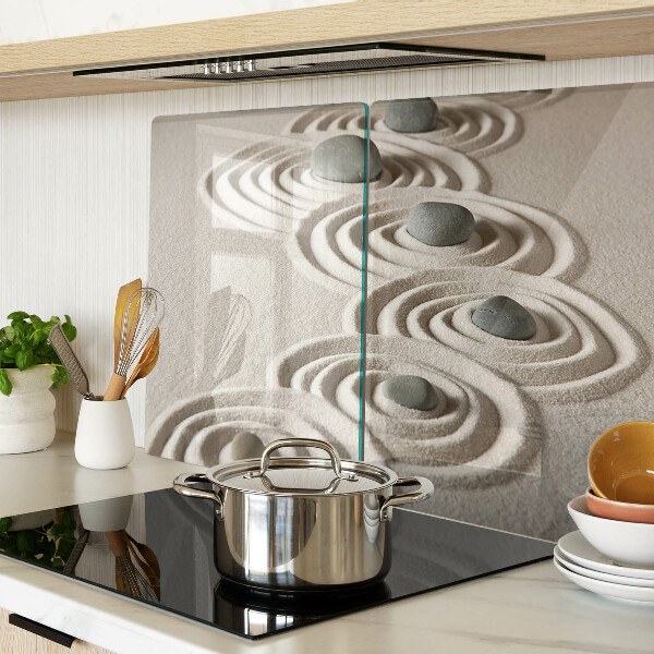 Snijplanken van glas Golvende patronen in het zand