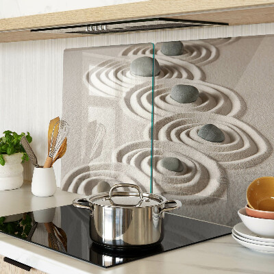 Snijplanken van glas Golvende patronen in het zand