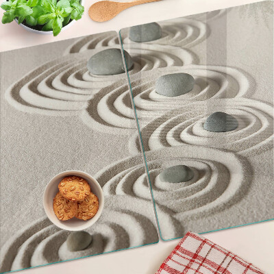 Snijplanken van glas Golvende patronen in het zand