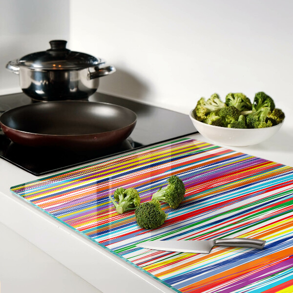 Deska kuchenna szklana Kolorowe paski w różnych odcieniach