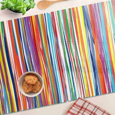 Deska kuchenna szklana Kolorowe paski w różnych odcieniach