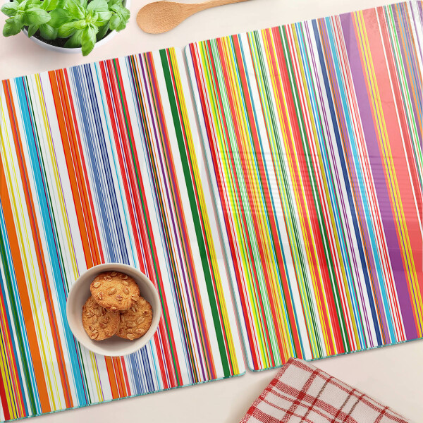 Snijplanken glas Kleurrijke strepen