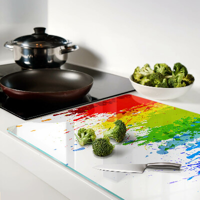 Szklana deska do krojenia Kolorowe plamy farby