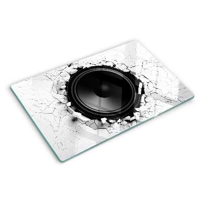 Szklana deska do krojenia Głośnik w rozbitym murze