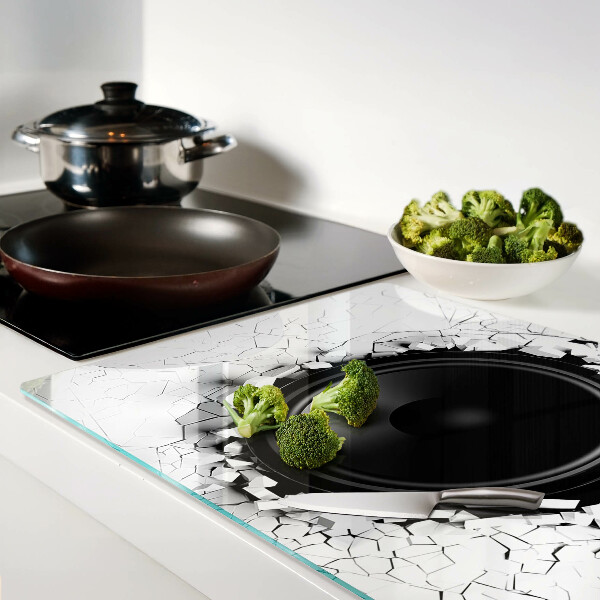 Szklana deska do krojenia Głośnik w rozbitym murze