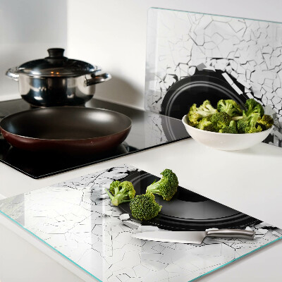 Snijplanken glas Luidspreker in een kapotte muur