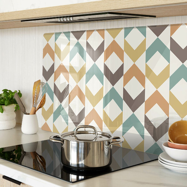 Glazen snijplanken Geometrische vormen in pastelkleuren