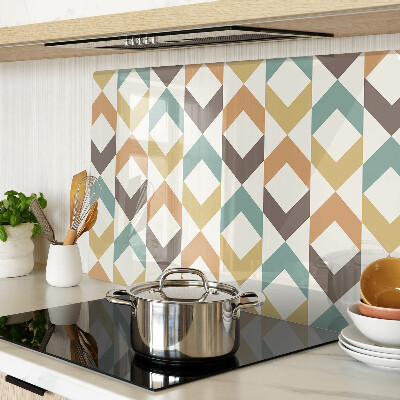 Glazen snijplanken Geometrische vormen in pastelkleuren