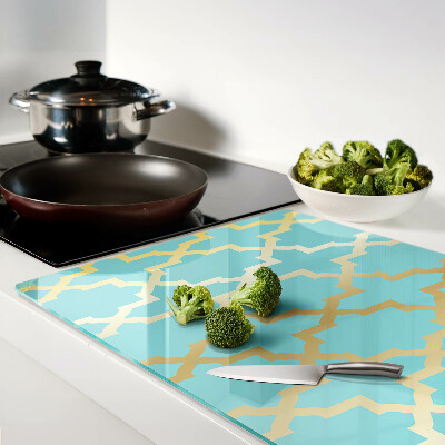 Snijplanken van glas Arabeskmotief in blauwe tinten