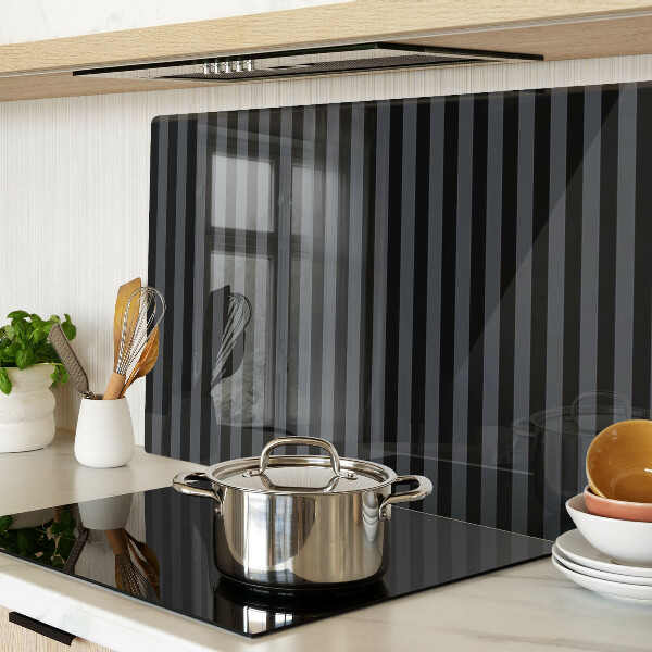 Deska kuchenna szklana Pionowe pasy w odcieniach szarości