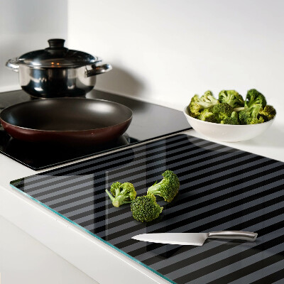 Deska kuchenna szklana Pionowe pasy w odcieniach szarości