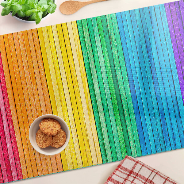 Glazen snijplanken Regenboogkleurige strepen