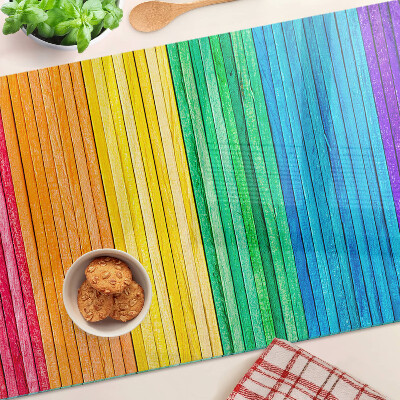 Glazen snijplanken Regenboogkleurige strepen
