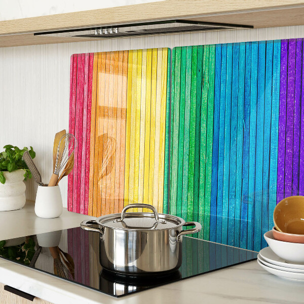 Glazen snijplanken Regenboogkleurige strepen