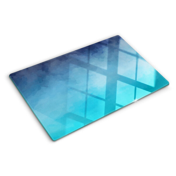Snijplanken van glas Transparante mist in blauwe tinten