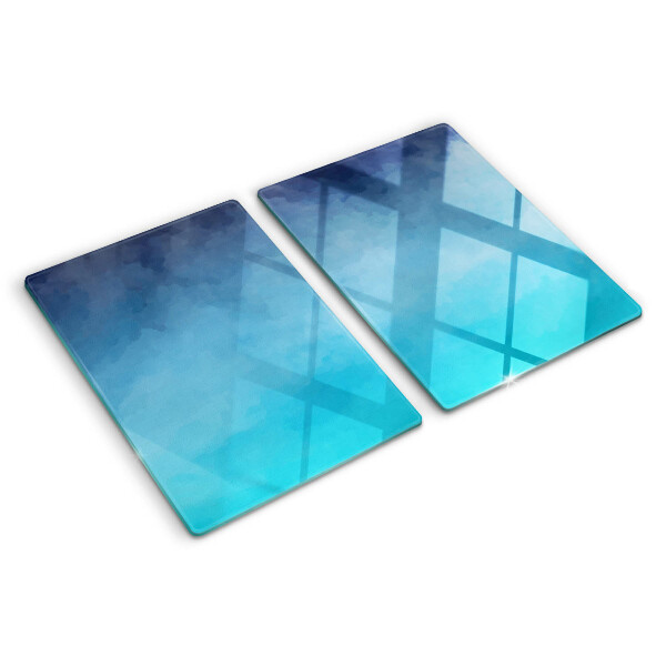Snijplanken van glas Transparante mist in blauwe tinten