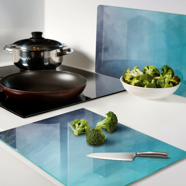 Szklana deska do krojenia Przezroczysta mgła w odcieniach niebieskiego