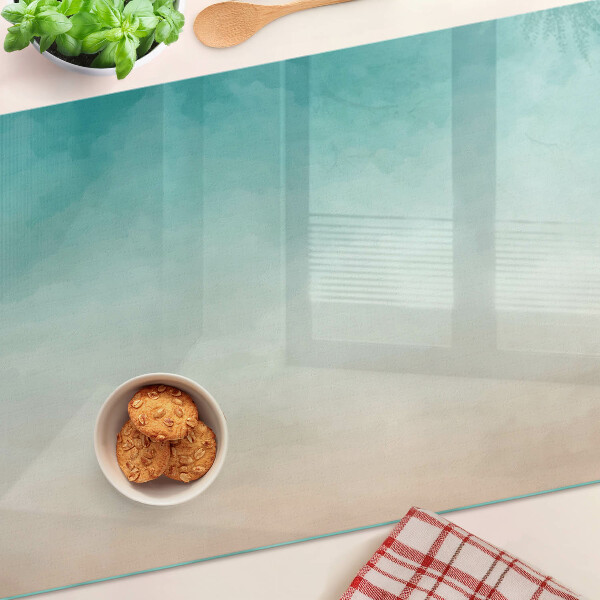 Szklana deska do krojenia Gradient w odcieniach niebieskiego i pomarańczowego