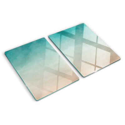 Szklana deska do krojenia Gradient w odcieniach niebieskiego i pomarańczowego