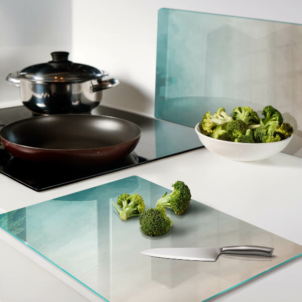 Szklana deska do krojenia Gradient w odcieniach niebieskiego i pomarańczowego