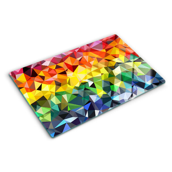 Szklana deska kuchenna Kolorowa mozaika trójkątów