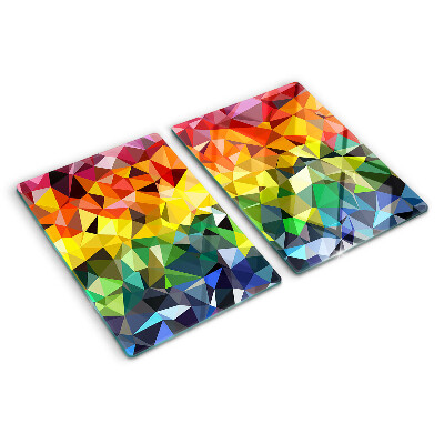 Szklana deska kuchenna Kolorowa mozaika trójkątów
