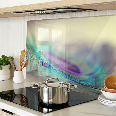 Szklana deska kuchenna Kropla na liściu