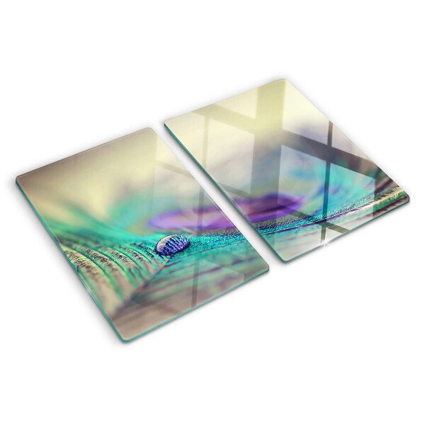 Snijplanken van glas Een druppel op een blad