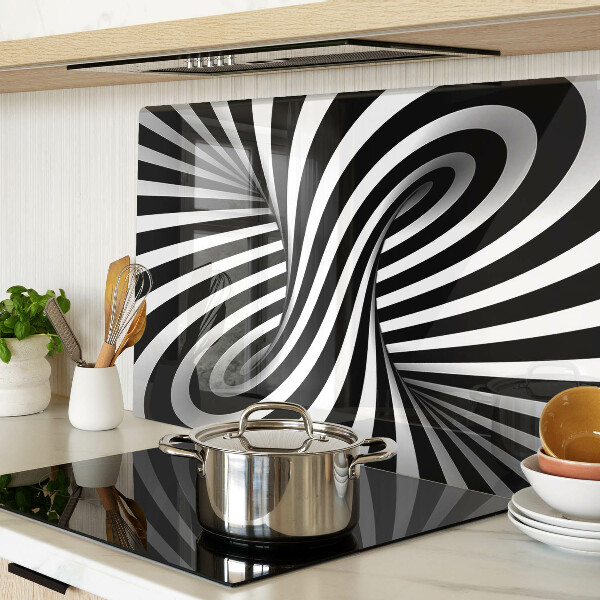 Snijplanken glas Zwart-wit spiraalpatroon