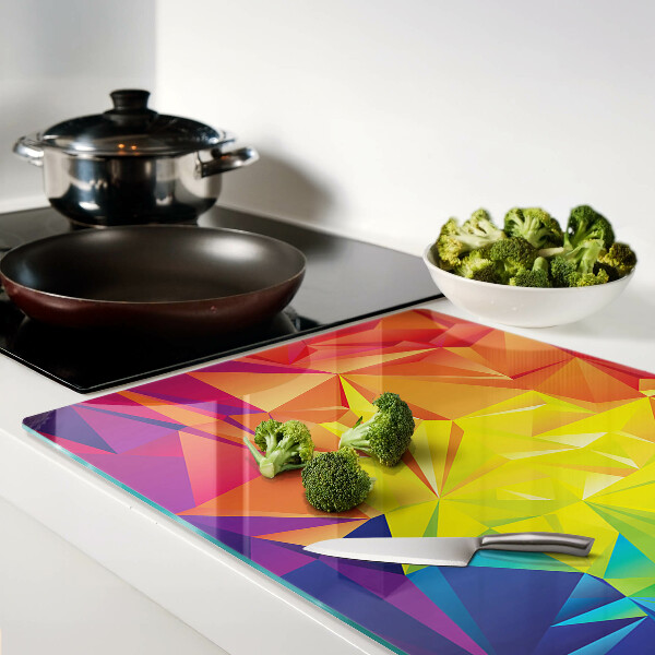 Szklana deska do krojenia Geometria kolorowa