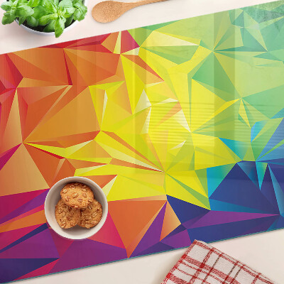 Szklana deska do krojenia Geometria kolorowa