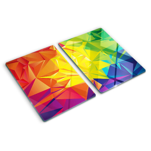 Szklana deska do krojenia Geometria kolorowa