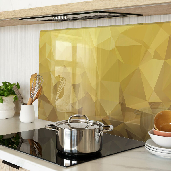 Deska kuchenna szklana Geometria w odcieniach złota